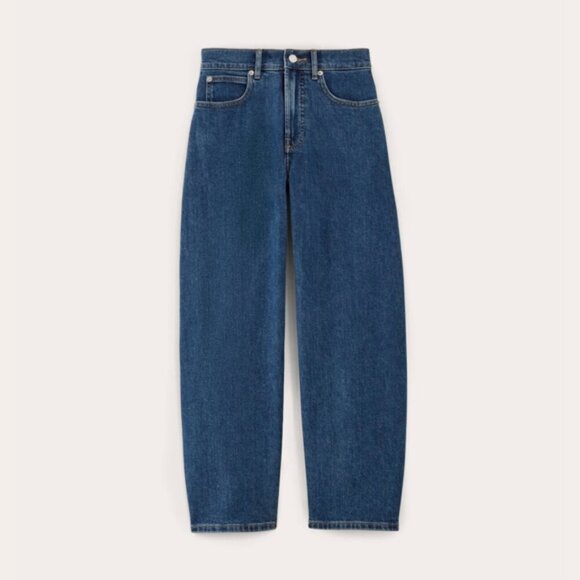 NWT EVERLANE The Way High Jeans Long Wide Leg Indigo Dark Blue 27 Long L - Picture 6 of 11